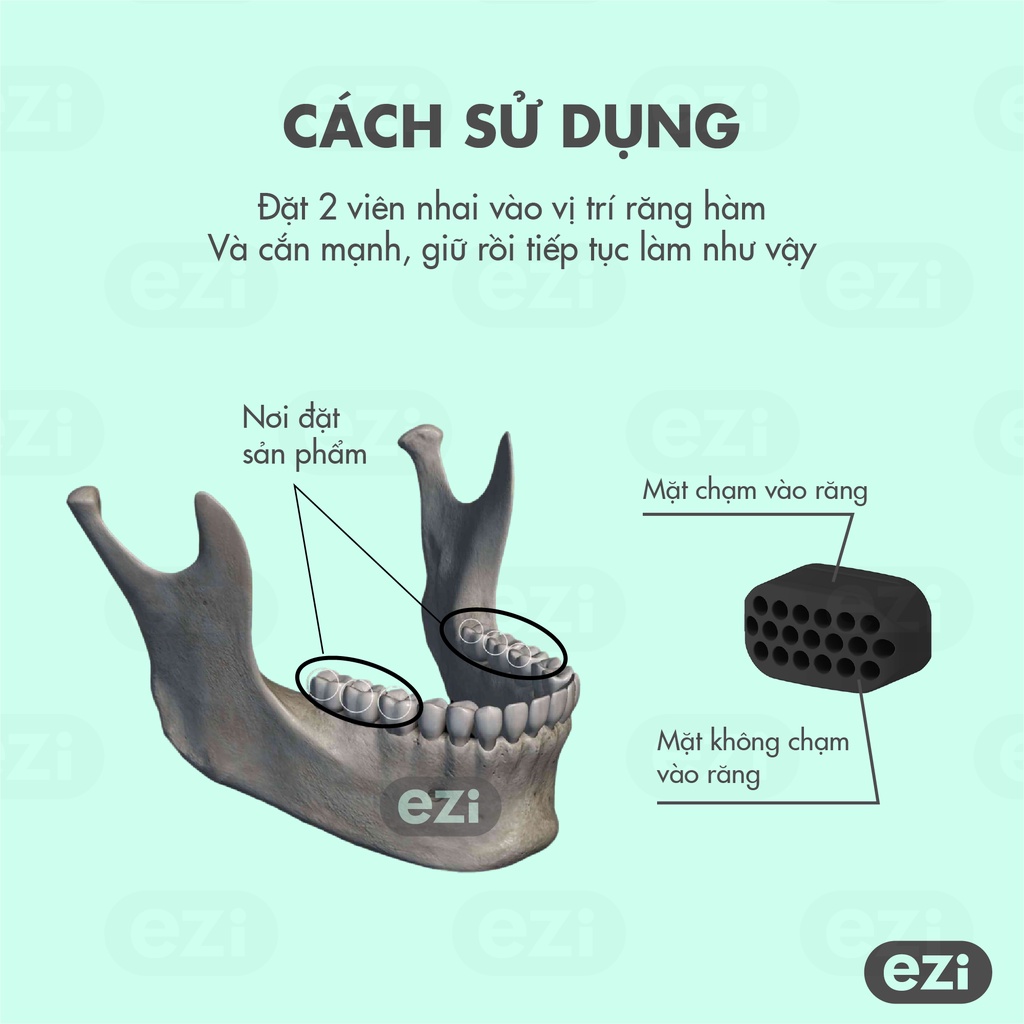 [Dụng cụ tập cơ hàm Ezi line] [Chính hãng], jawliner tập cơ mặt, tập cơ hàm làm từ silicon, [ jawliner]