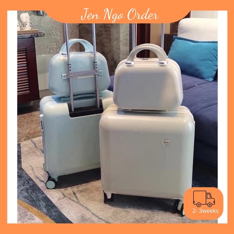 Sẵn Vali đen size 20 - Set vali du lịch kèm túi xách nhỏ xinh