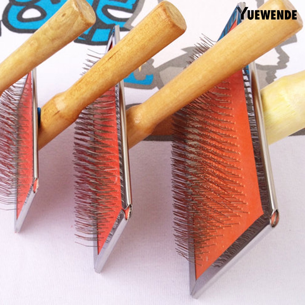 Lược Chải Lông Thú Cưng Cán Gỗ