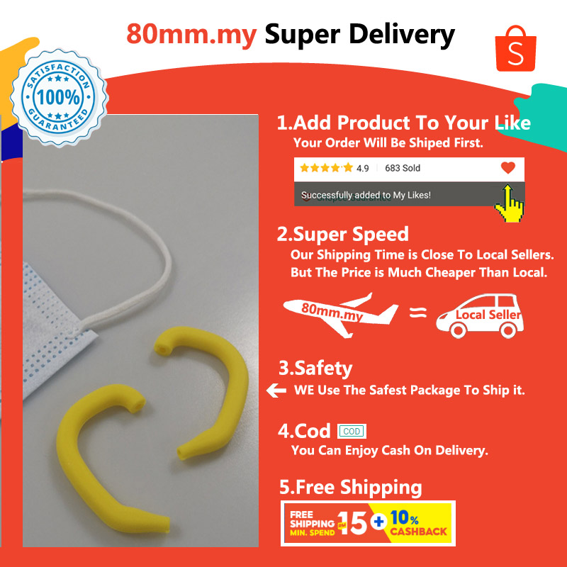 (Hàng Mới Về) 1 Cặp Đệm Silicone Đeo Khẩu Trang Bảo Vệ Tai Có Thể Tái Sử Dụng | BigBuy360 - bigbuy360.vn