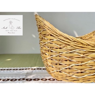 GIỎ MÂY HÌNH THUYỀN LÒNG SÂU