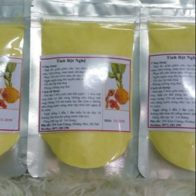 100g Tinh bột nghệ đỏ nguyên chất( có giấy kiểm định chất lượng)