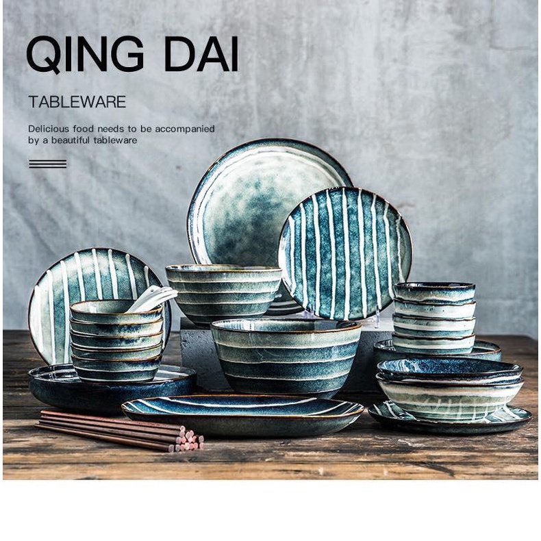 Set bát xanh ngọc bích thương hiệu cao cấp IJARL quà tặng tân gia