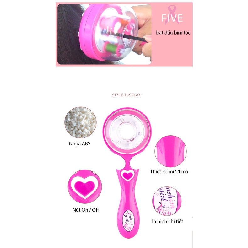[Hàng mới về] Bộ dụng cụ Tết tóc, Bện tóc tự động dễ dàng DIY - Bộ bím tóc Tự tạo kiểu tóc - Máy uốn tóc mới lạ cho bạn