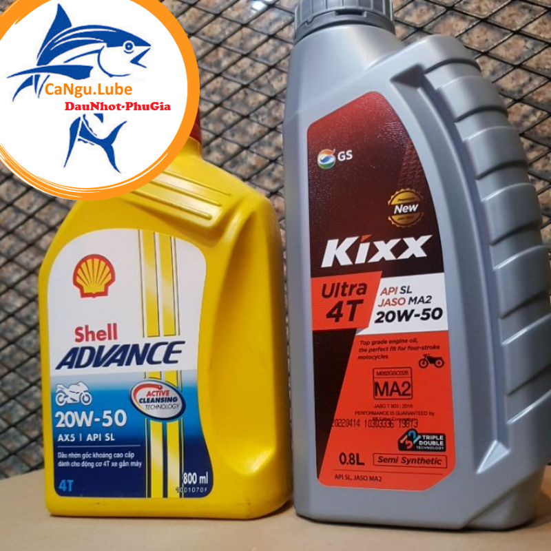 [DauNhot-PhuGia]Nhớt shell đỏ 20W50 chai 800ml, nhớt shell AX5 20w50 kết hợp nhớt kixx 20W50 thương nhiệu giá rẻ từ HQ