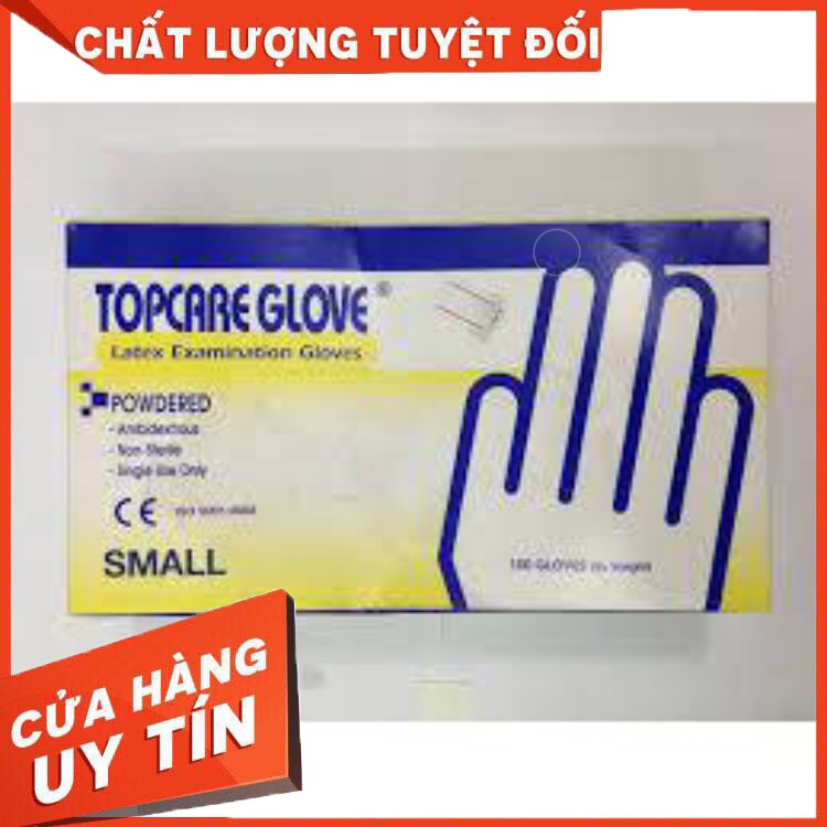 [TBYT ĐỨC NGA] Găng tay y tế TOPCARE nhập malaysia hộp 100 cái HÀNG CHUẨN