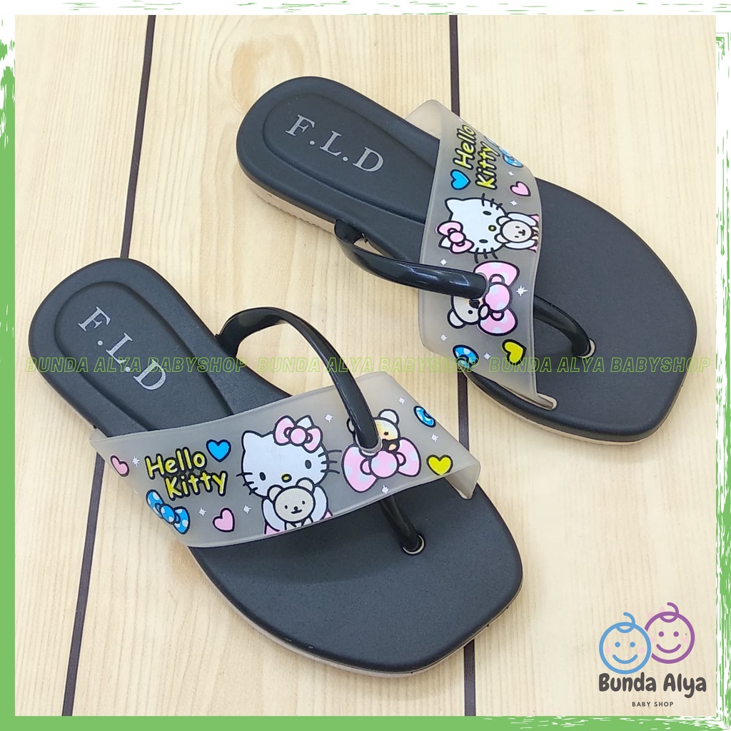 Giày Sandal Cao Su Màu Đen Chống Trượt Thoải Mái Cho Bé Gái 1 2 3 4 5 6 Tuổi