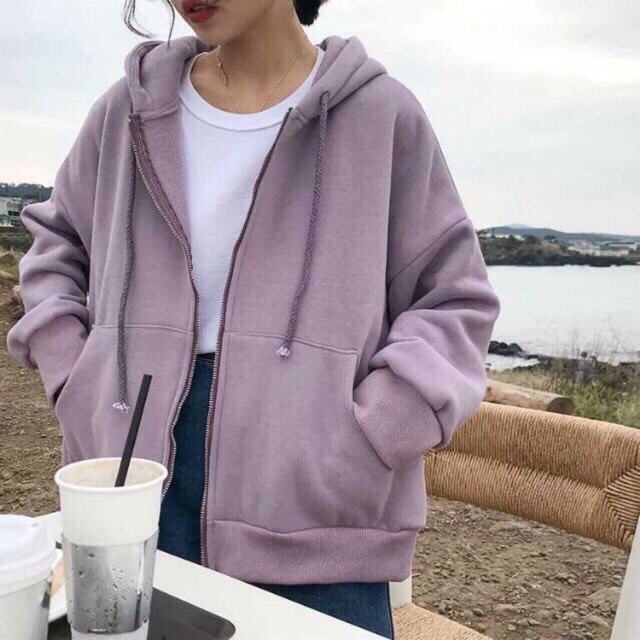 Áo Khoác Nỉ Trơn Khóa Kéo BIGOMALL