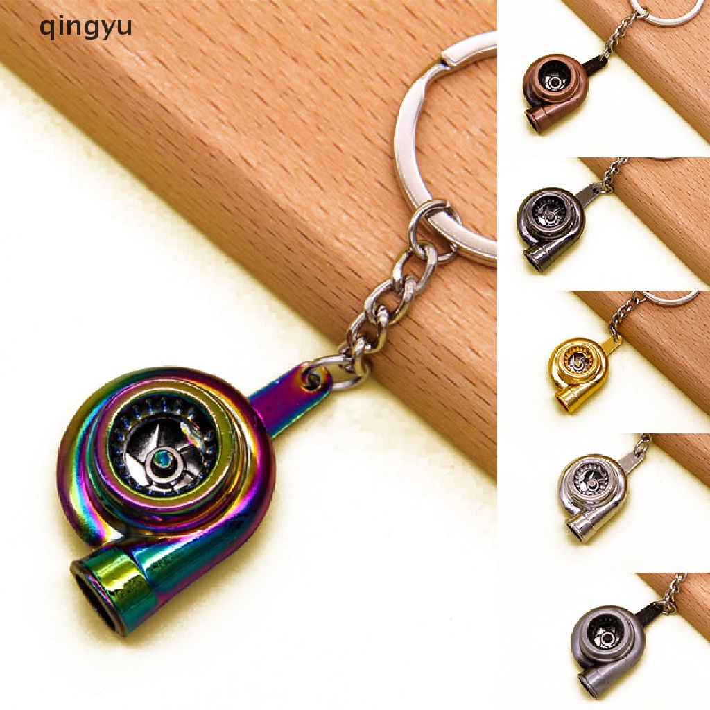 Qingyu Móc Khóa Xe Hơi Cần Gạt Turbo Hình Bánh Răng Kim Loại