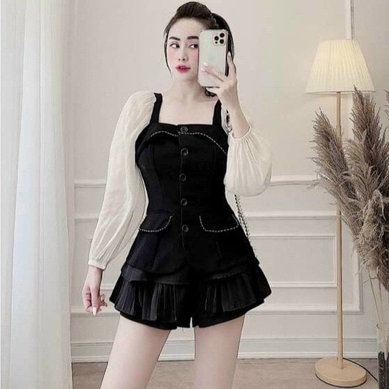 Áo sơ mi kiểu pha tơ oranga tiểu thư siêu xinh _ Hàng loại đẹp