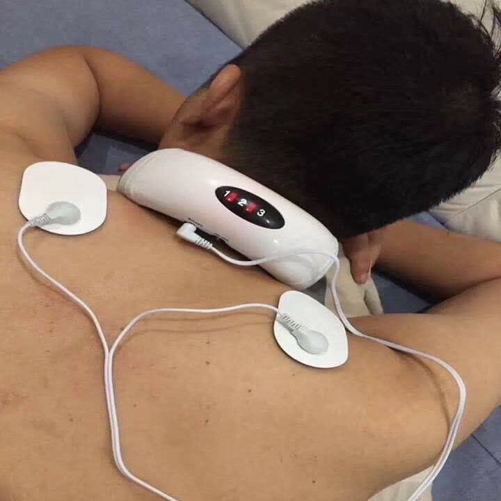 Máy Neck Massage cao cấp trị liệu đau cổ vay gáy cao cấp 6 cấp độ rung, cam kết hiệu quả [ Bảo hàng 6 T ]