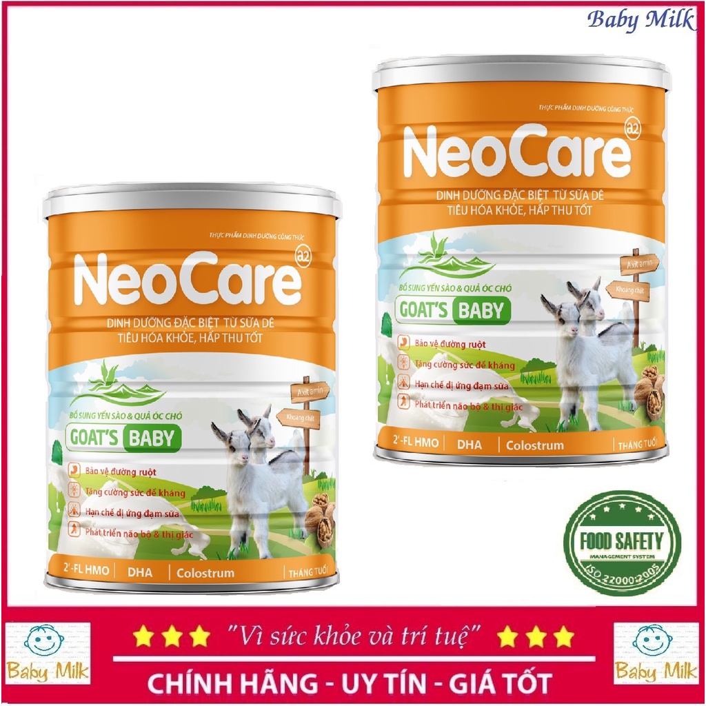 Combo 2 lon Sữa dê DeliGold, NeoCare Goat (900g) tuỳ chọn