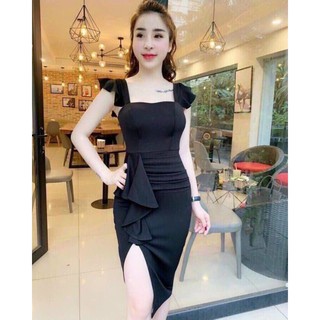 Đầm body cánh tiên xẻ tà