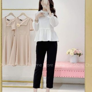 Set Áo sơmi pelum phối tay óng + quần baggy