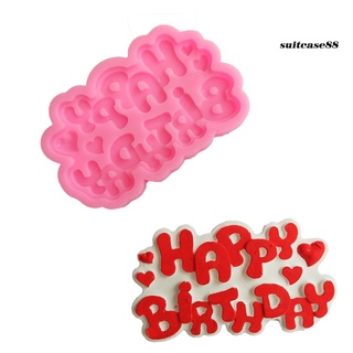 Khuôn silicon làm bánh đa năng tiện dụng hình chữ Happy Birthday