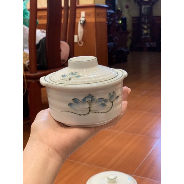 Thố sứ chưng yến chuẩn Bát Tràng
