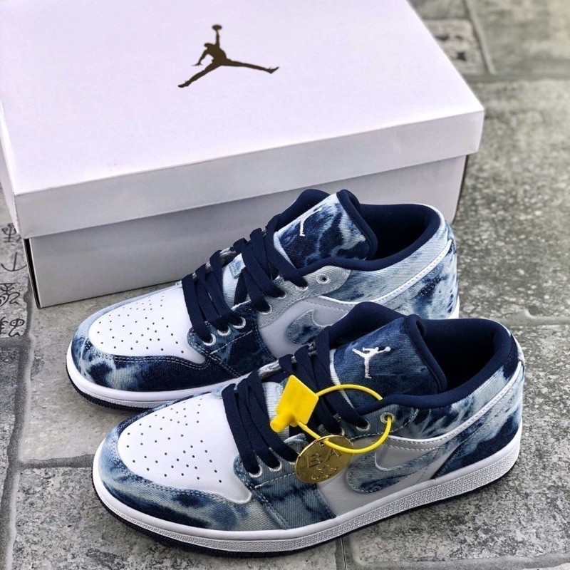 [MIỄN PHÍ SHIP] Giầy Thể Thao Air Jordan Low denim jeans màu xanh da bò