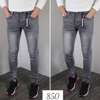 Quần jean nam xám trơn form chuẩn Ms850 có size đại