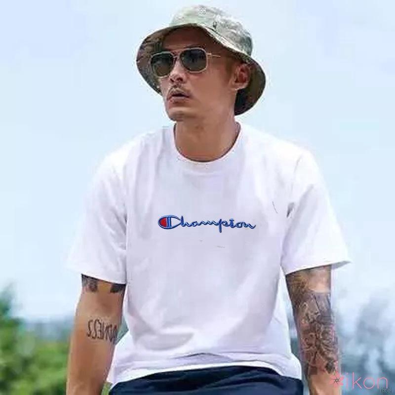 Japanese ins super Hot round neck couple T-shirts