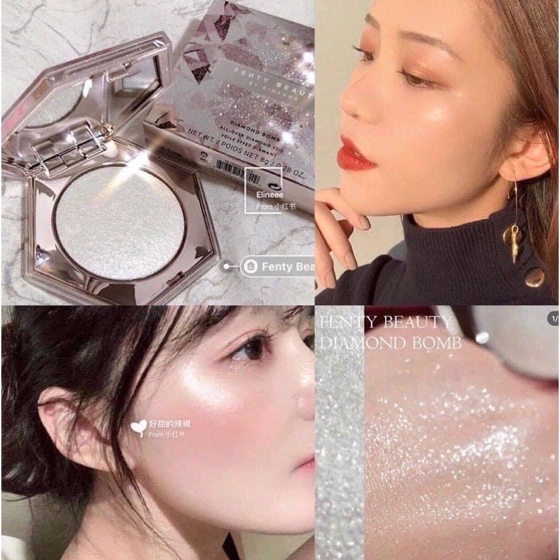 Set Highlight và Son bóng Fenty Beauty Diamond Baby Mini