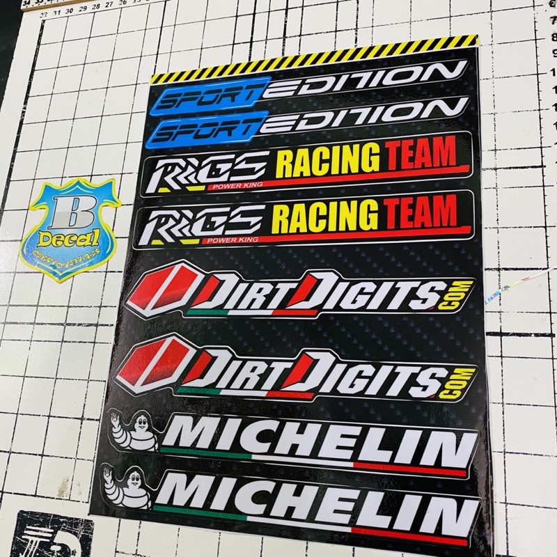 Tem logo sticker phuộc michelin