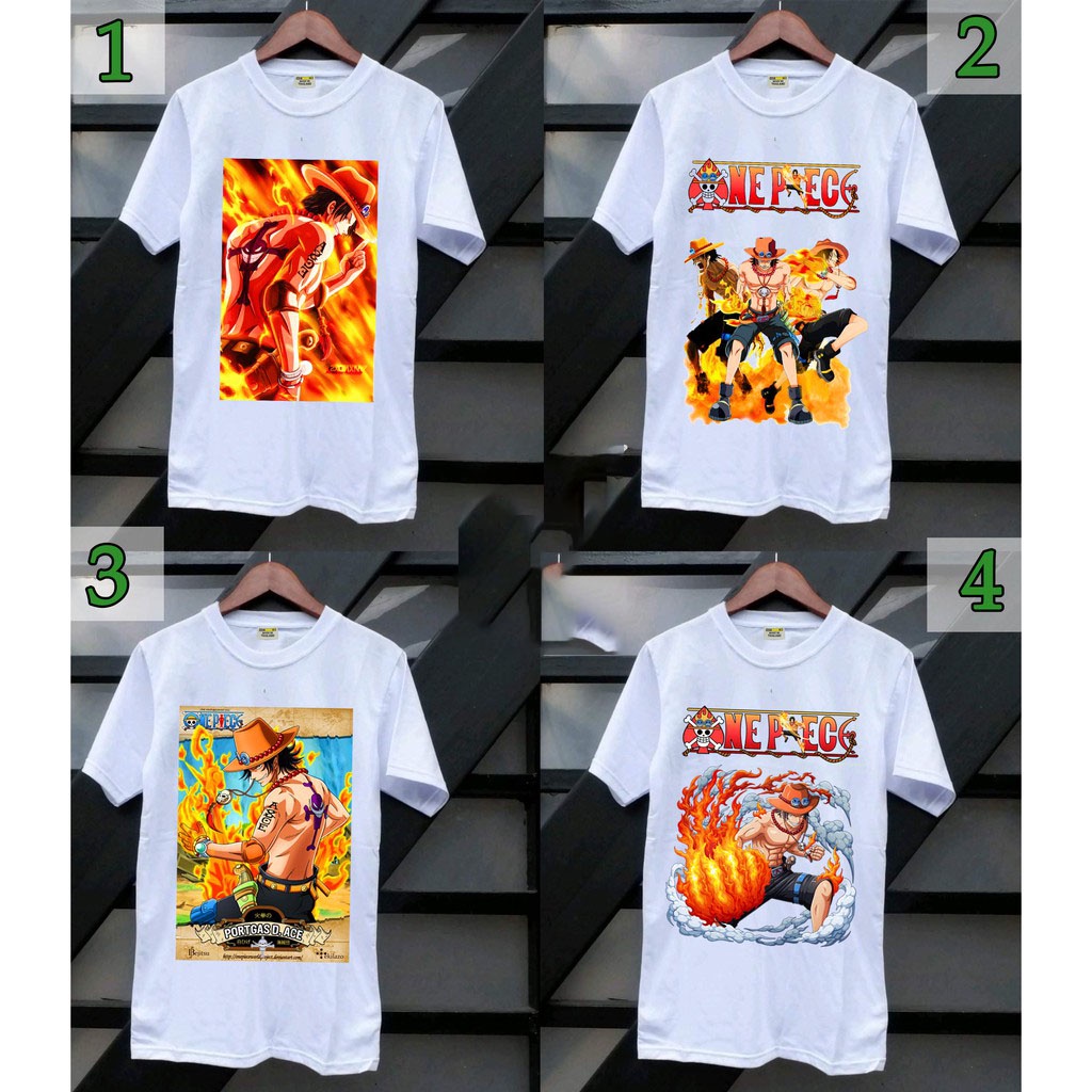 Áo One Piece - 4 mẫu áo thun Portgas D. Ace vải thun cao cấp in tại shop