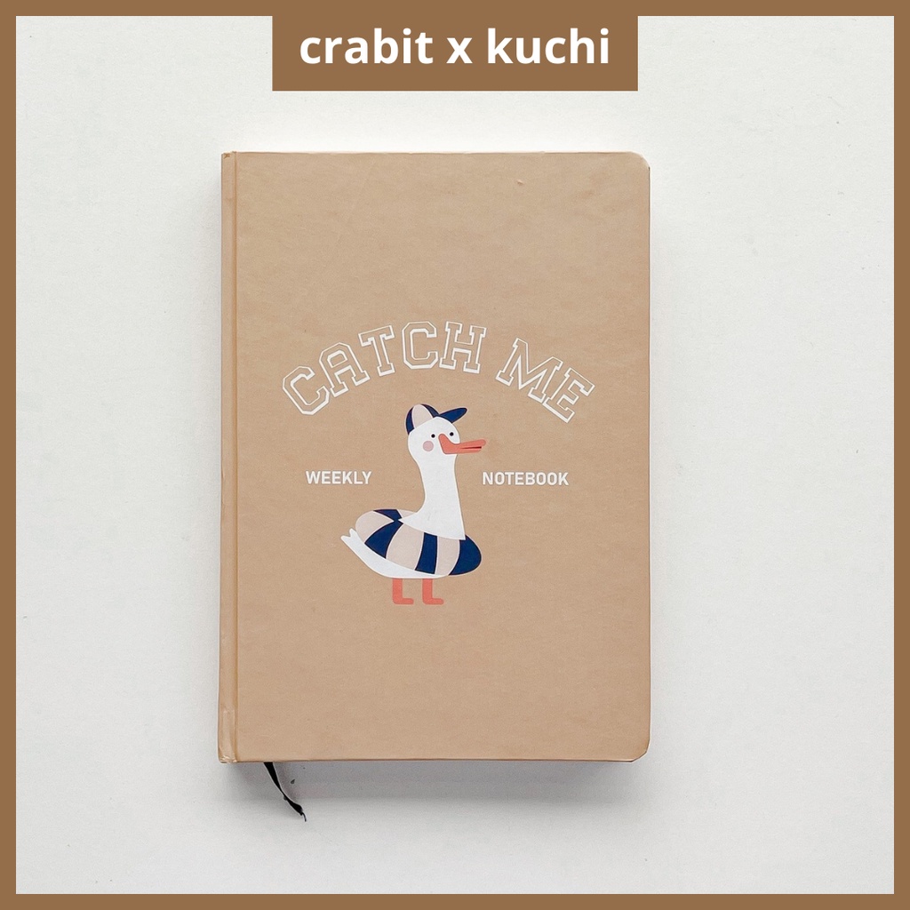 Sổ kế hoạch tuần A5 weekly planner 130gsm Crabit x Kuchi - Great like Goose - Ngỗng be