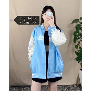 Áo Khoác Gió Nữ Phối Màu Kiểu Bomber 2 Lớp Ulzzang Style
