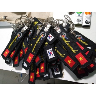 Móc khóa thêu Taekwondo WTF