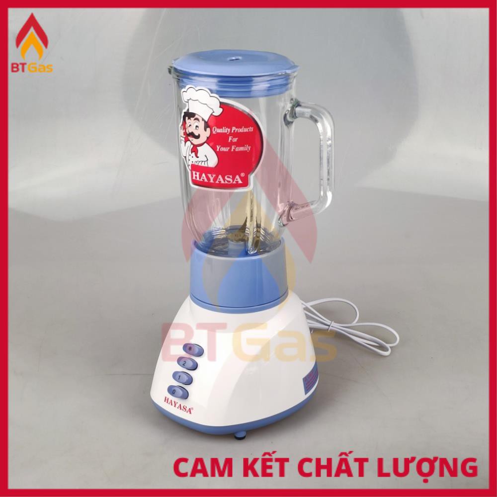 Máy Xay Sinh Tố / Máy Xay Đa Năng Hayasa Ha-0181 / Cối Thủy Tinh - Dao Thép Không Gỉ / Bảo Hành 12 Tháng