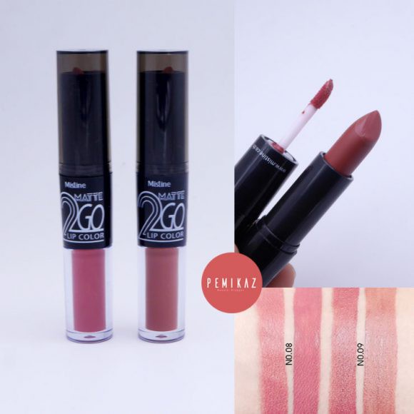 [AUT] Son Mistine 2Go Lip Color Hai Đầu Màu 09 Siêu Lì