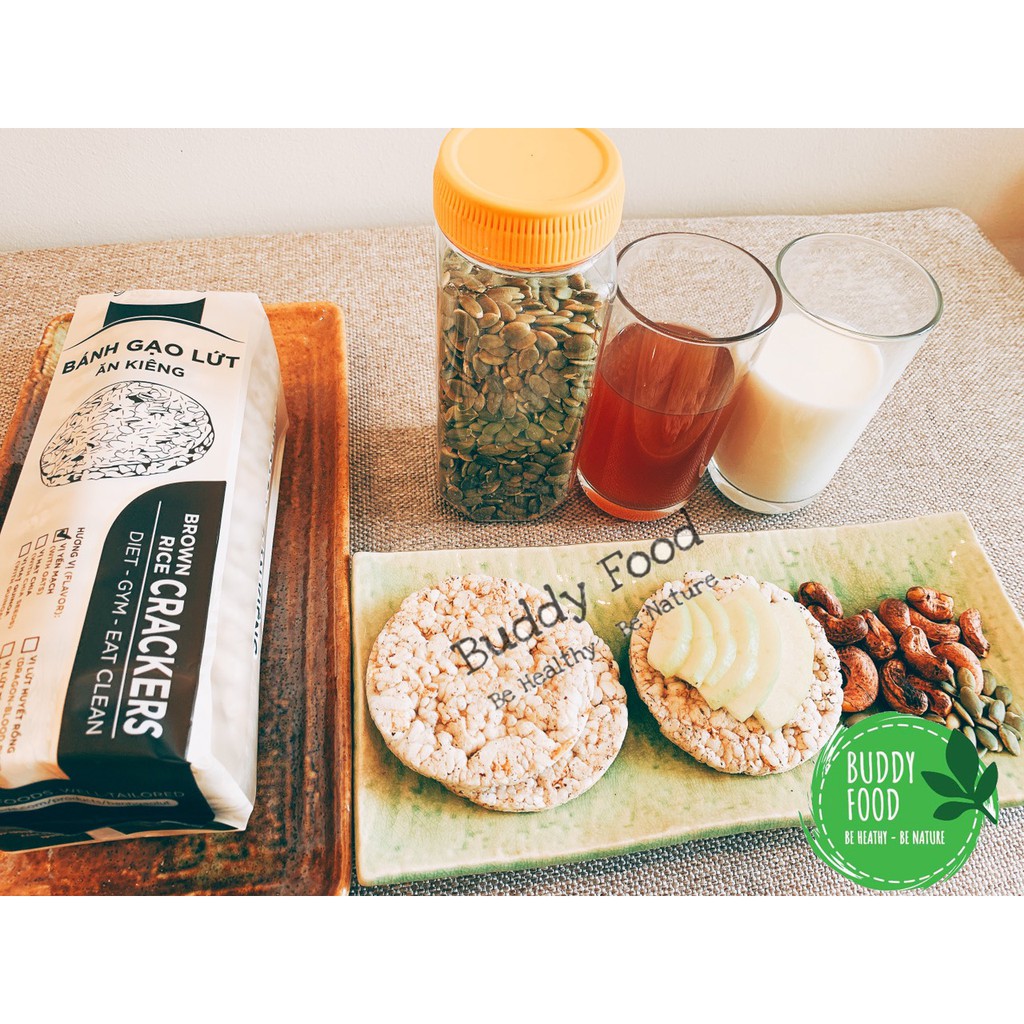 Combo 2 Gói Bánh Gạo Lứt Nguyên Hạt Không Đường Không Muối Eat Clean Healthy | BigBuy360 - bigbuy360.vn