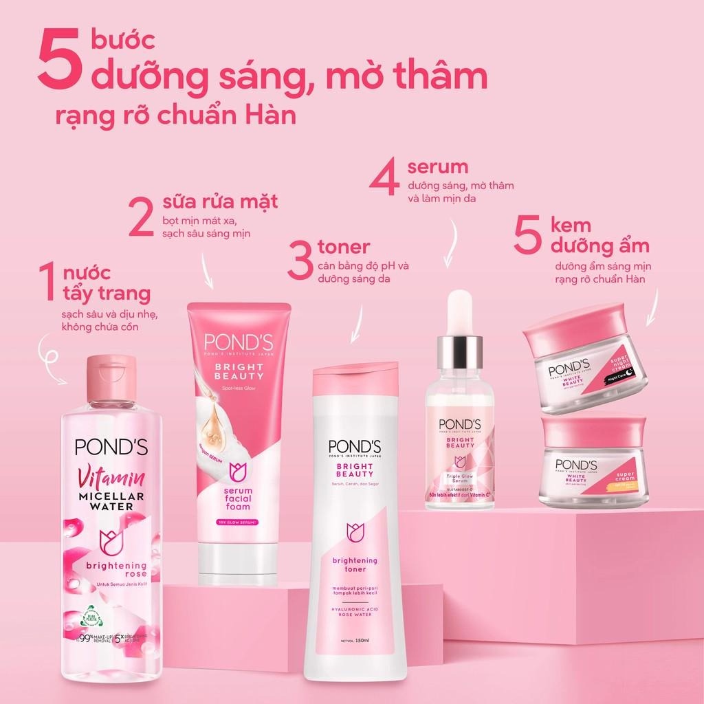 Tinh Chất Pond's Dưỡng Sáng Mịn Và Làm Mờ Thâm Da 30g Bright Beauty 3D Glow Serum