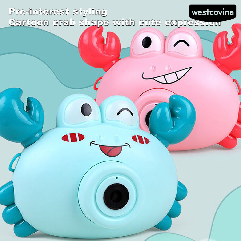 Đồ Chơi Thổi Bong Bóng Hình Con Cua Dễ Thương Cho Bé