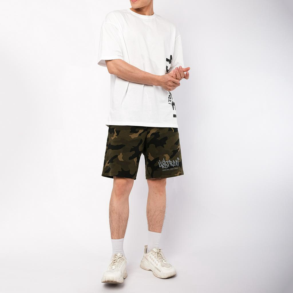 Quần short nam nữ 4Street họa tiết, sooc đùi unisex thể thao oversize Hàn Quốc Ulzzang UMS33