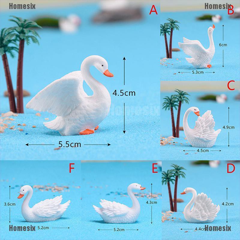 [HoMSI] Swan DIY Mini Miniature Fairy Garden Decor Craft Dollhouse Accessory SUU