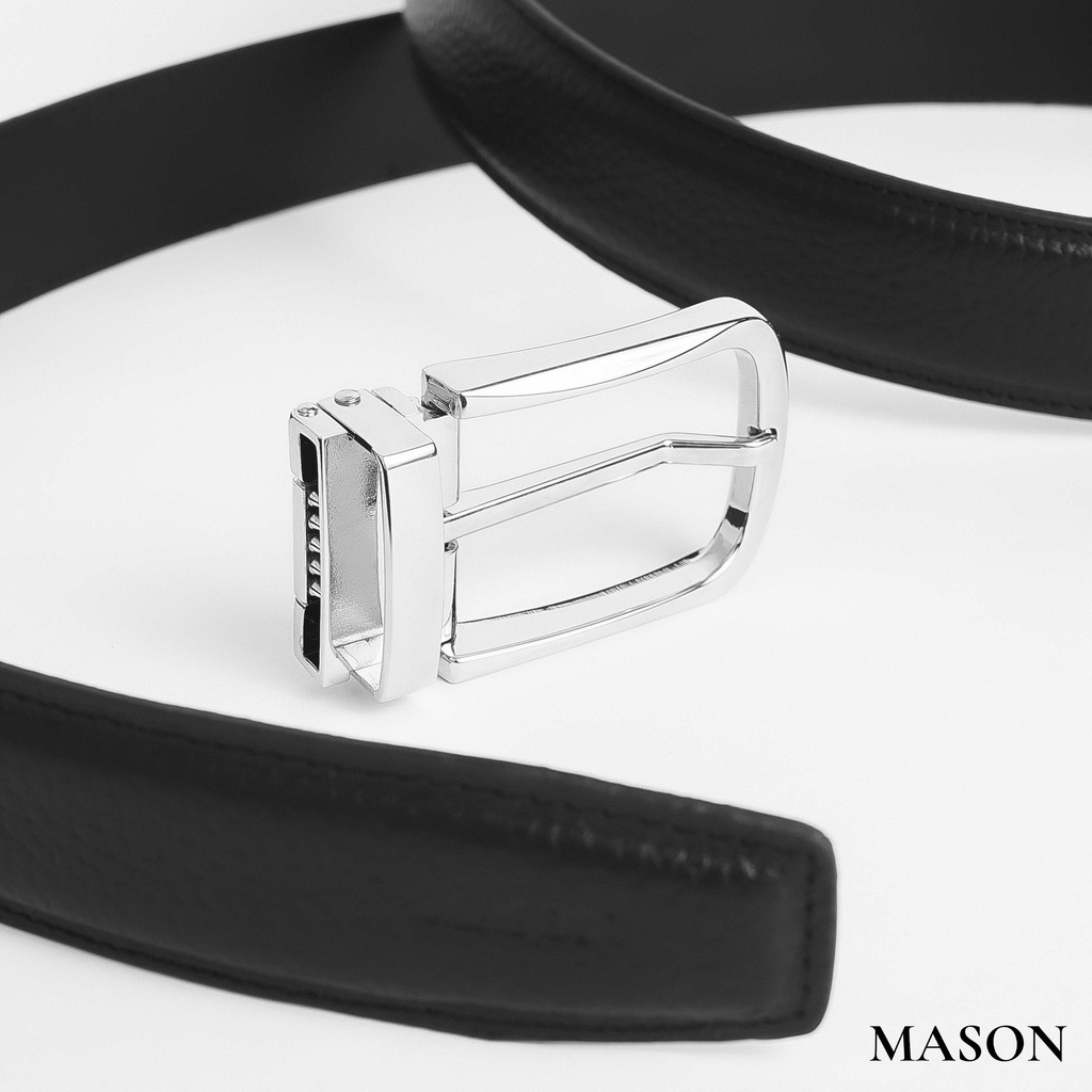 Thắt lưng nam da bò thật cao cấp vân milk thương hiệu MASON - M21