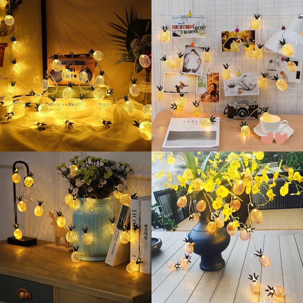 Dây đèn led hình quả dứa 150cm trang trí nhà cửa