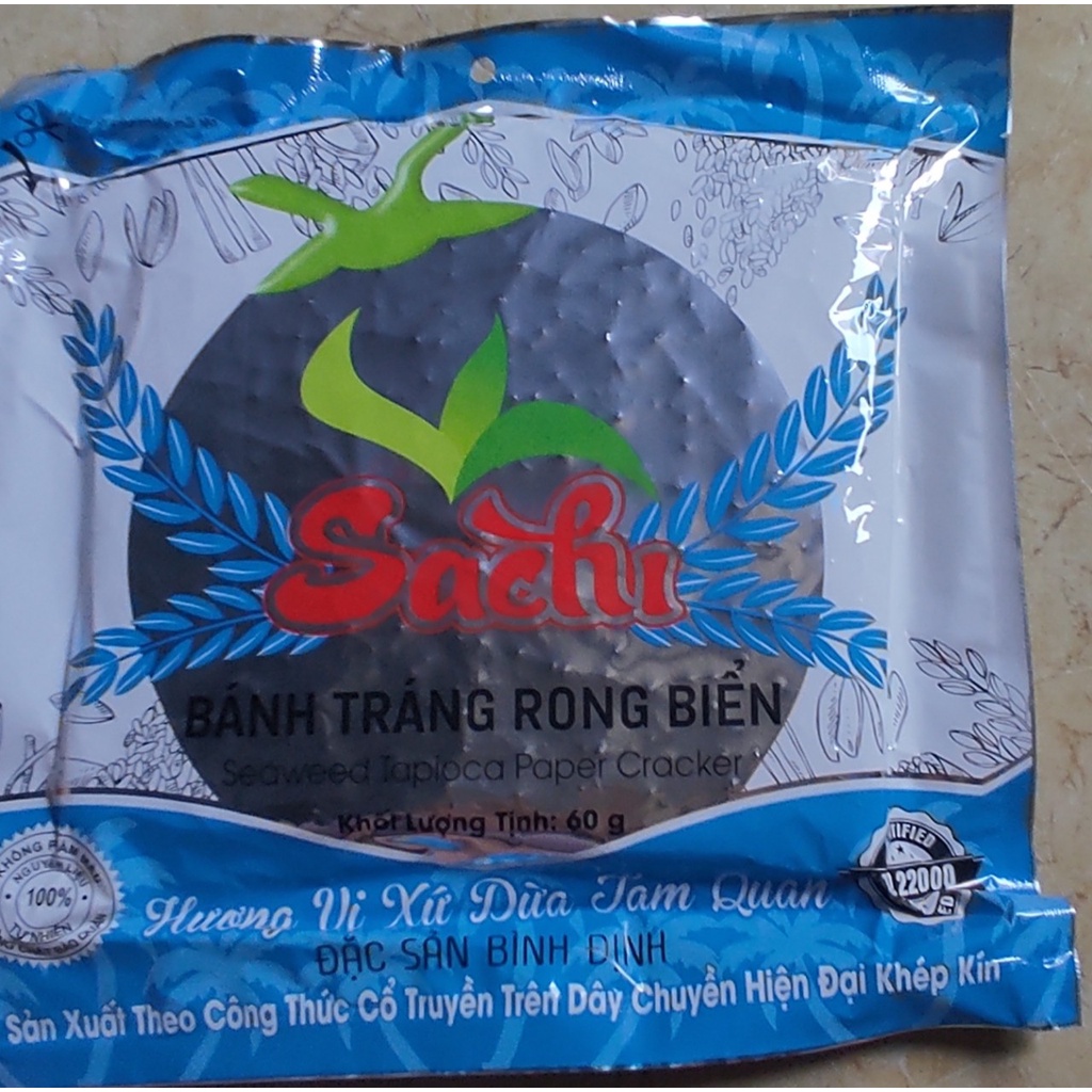 Bánh Tráng Sachi vị Rong Biển nướng sẵn