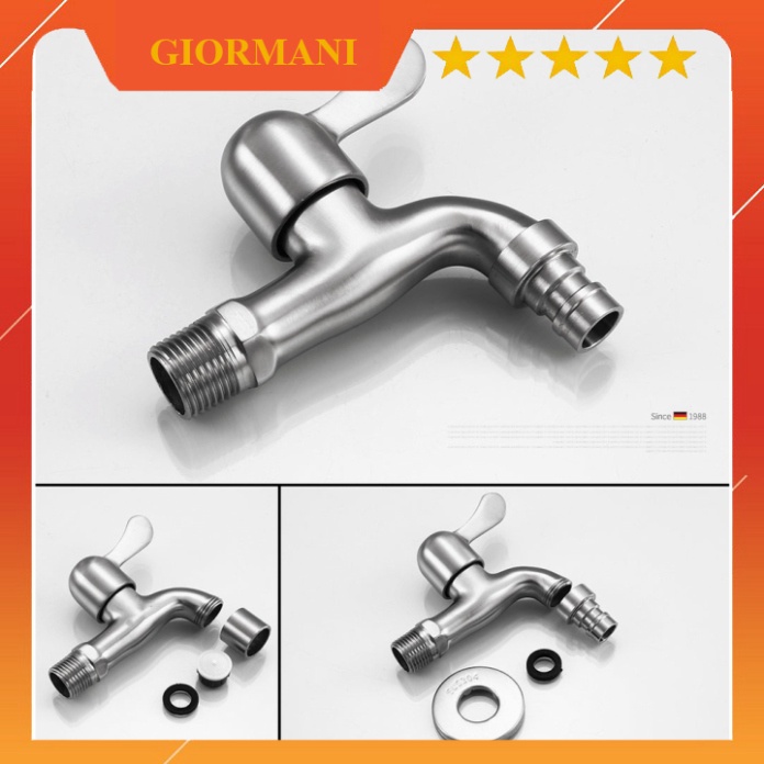 Vòi hồ xả nhanh inox 304 cao cấp VXN06