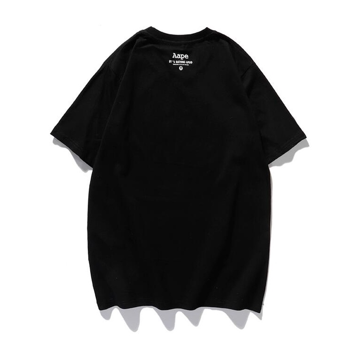 Áo thun cotton tay ngắn in chữ AAPE thời trang