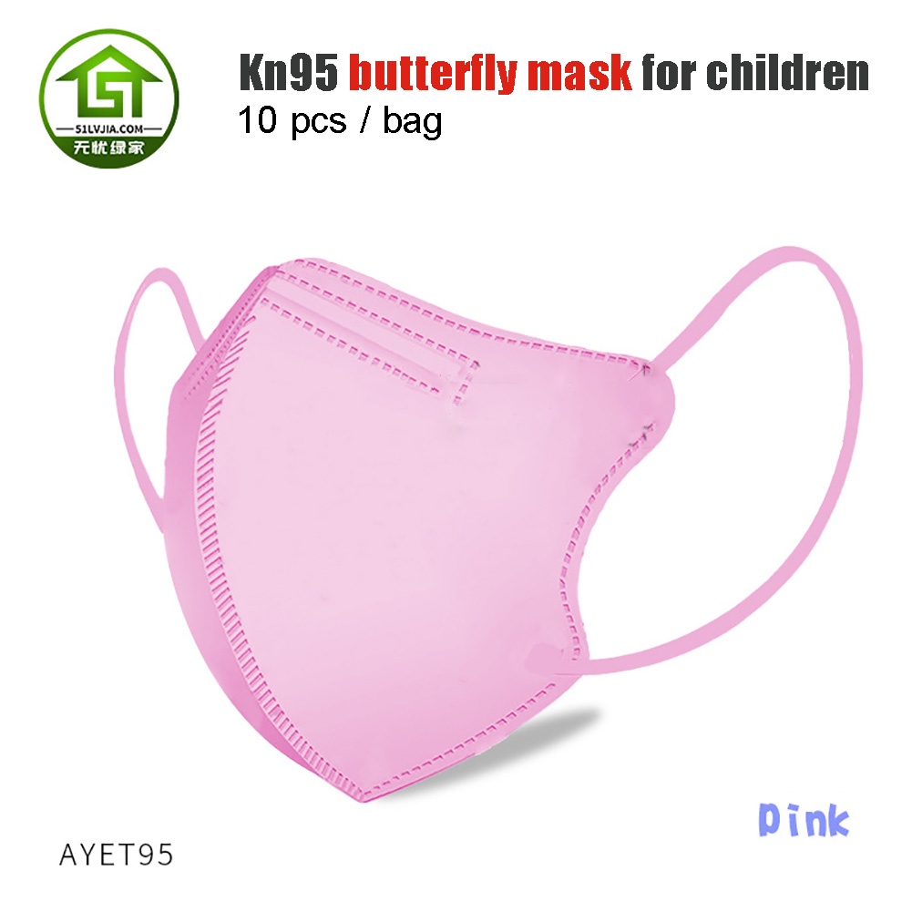 Set 10 Khẩu Trang 5 Lớp Chống Bụi KN95 Thoáng Khí Bảo Vệ Ba Chiều Dành Cho Trẻ Em 3-12 Tuổi