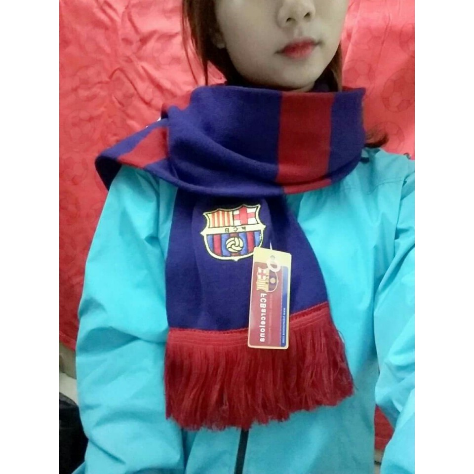 Combo khăn len, mũ len, găng tay len Barcelona