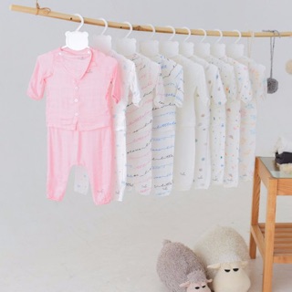 Bộ quần áo dài tay sơ sinh Little love Bamboo
