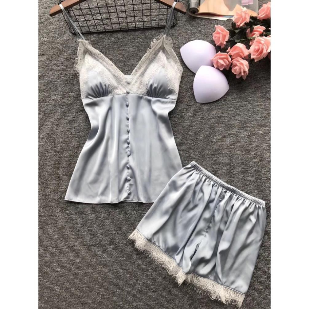 Bộ ngủ đùi khuy hàng Quảng Châu xịn