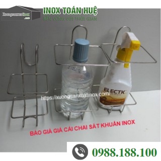 Giá để chai dung dịch sát khuẩn inox  , mùa covit , dùng trong các khu bệnh viện , khu tập thể công cộng , ký túc xá