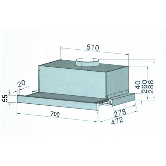 Máy Hút Mùi Âm Tủ SPELIER SP-660