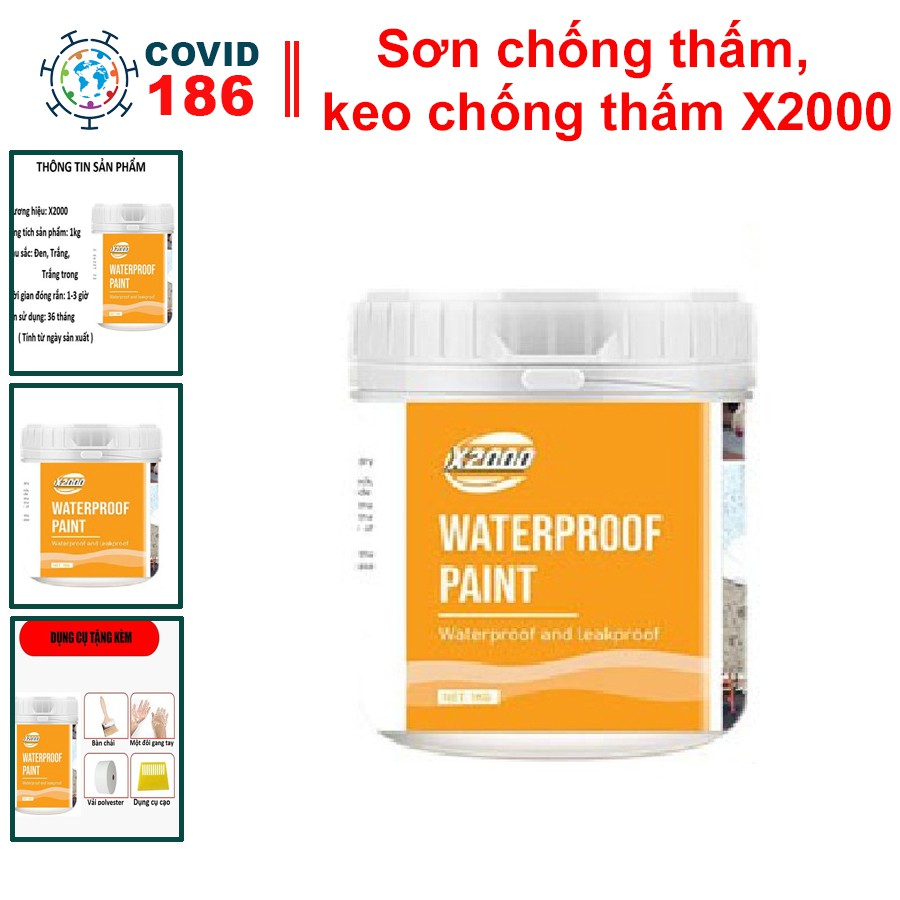 Sơn chống thấm, keo chống thấm X2000 chống rò rỉ vết nứt tường nhà, mái nhà, trần, sân thượng triệt để