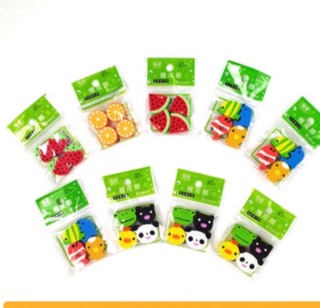Tẩy (Gôm) hình hoa quả (set 4 viên)
