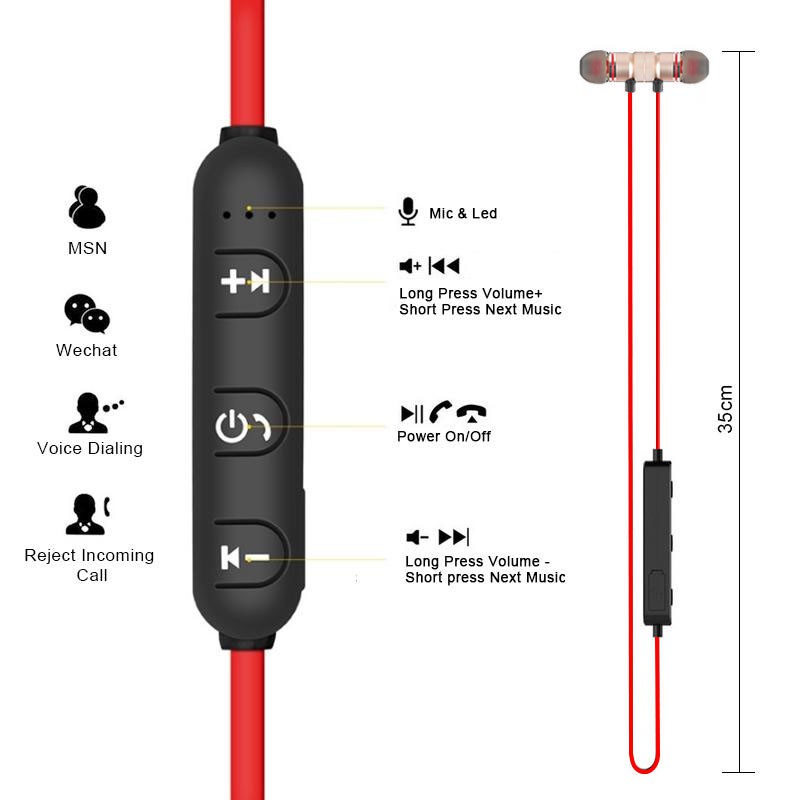 Tai nghe bluetooth từ tính có mic kiểu dáng thể thao 4.1 Fashion